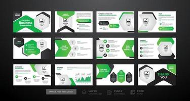 Creative and Modern business presentation slides template vector