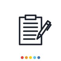 Simple document icon, Vector and Illustration.