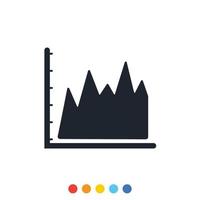 Icon business graph or chart diagram. vector