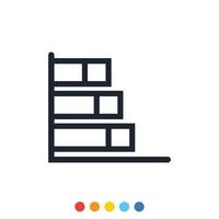Icon business graph or chart diagram. vector