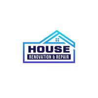 casa propiedad renovación reparación forma abstracta diseño de logotipo, vector, ilustración vector