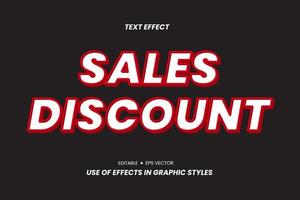 Sticker Effect Text using 3D Lettering with Sales Theme vector