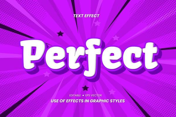 Cartoon Text Effect Stickers with 3D Letters