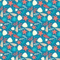 seashells colorful pattern vector