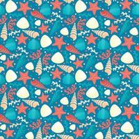 seashells colorful pattern vector