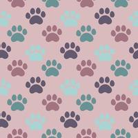 pets paw print seamless pattern vector