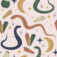 magic pattern with snakes vector