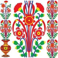 Pattern flower design. main door flower design.tiles pattern flower design vector