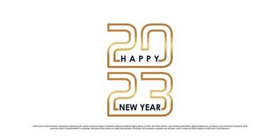 Golden gradient color 2023 logo design for new year with unique modern concept Premium Vector