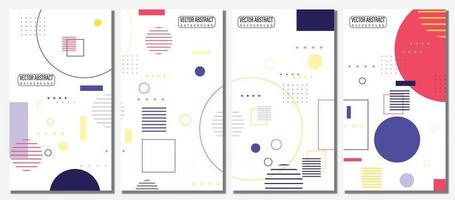 Abstract modern template set background. vector