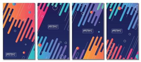 Abstract modern template set background. vector