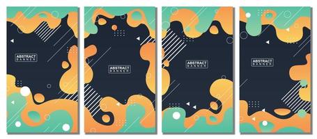 Abstract modern template set background. vector
