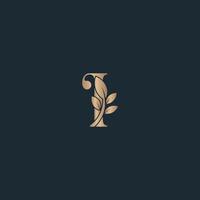 beauty letter logo I leaf luxury logo cosmetic vector