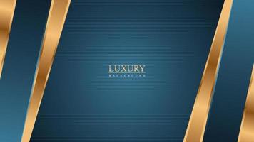 Blue gold elegant luxury abstract background for presentation vector