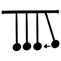 Simple pendulum concept. Gravity force vector. Gravity concept. Gravity vector diagram show physic science. The object of study of motion and gravitational force, Physics illustration.