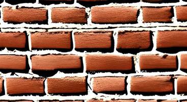 Panoramic background of wide old red brick wall texture. Home or office design backdrop photo