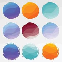 ilustración vectorial de 6 conjuntos de colores abstractos elegantes vector