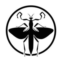 Praying mantis vector icon illustration