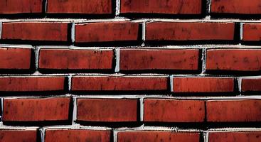 Brick wall with brown brick, brown brick background. photo