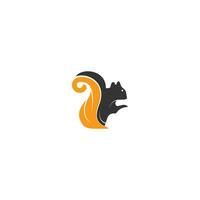 Squirrel vector logo design. Chipmunk logo design.