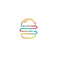 diseño de logotipo de vector de hamburguesa. logotipo de la cafetería de hamburguesas.