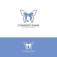 butterfly logo vector stripes monoline icon illustration