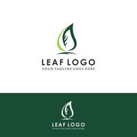 Green Leaf eco organik Logo desain template vektor vector