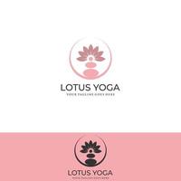 Stylized human yoga form in abstract lotus symbol. Vector icon.