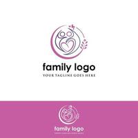 Abstract family icon. Shared symbol. Vector logo