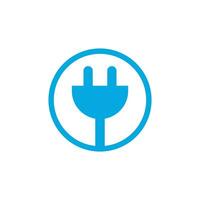 Electrical plug vector logo design. Power energy symbol.