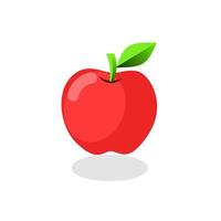 fresh red apple icon, vector graphic illustration