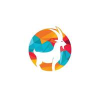 Goat Simple Logo Template Design. Mountain goat vector logo design.