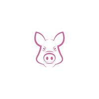 Pig icon logo design illustration vector