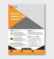 Modern Corporate business digital marketing agency flyer template Free Vector