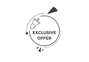 Exclusive offer Colorful label sign template. Exclusive offer symbol web banner vector