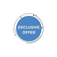 Exclusive offer Colorful label sign template. Exclusive offer symbol web banner vector