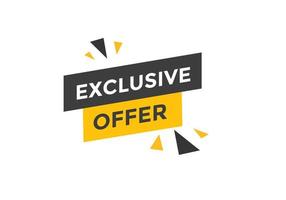 Exclusive offer Colorful label sign template. Exclusive offer symbol web banner vector