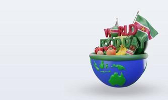 3d día mundial de la alimentación surinam renderizado vista derecha foto