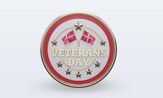 3d Veterans day Denmark rendering front view photo