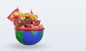 3d World Food Day Spain rendering left view photo