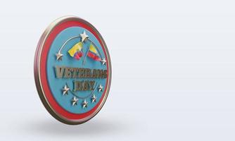 3d Veterans day Ecuador rendering left view photo