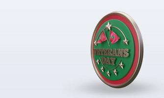 3d Veterans day Maldives rendering right view photo