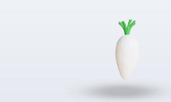 3d Vegetable Radish rendering right view photo