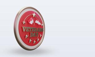 3d Veterans day Indonesia rendering left view photo