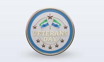 3d Veterans day Sierra Leone rendering front view photo