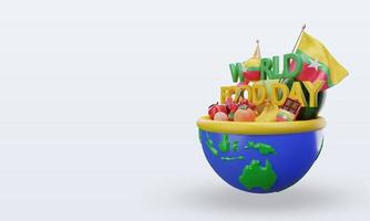 3d día mundial de la alimentación myanmar renderizado vista derecha foto