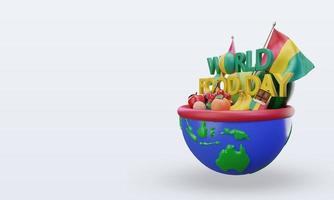 3d World Food Day Guinea Bissau rendering right view photo