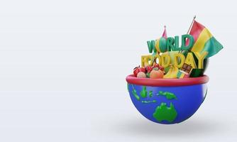 3d World Food Day Guinea Bissau rendering right view photo