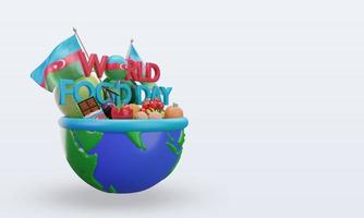 3d World Food Day Azerbaijan rendering left view photo