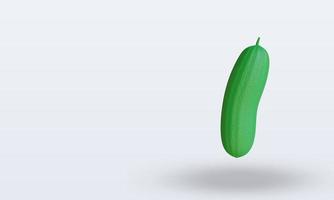 3d Vegetable Cucumber rendering right view photo